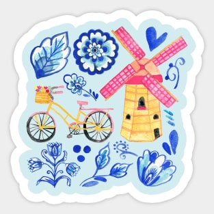 Netherlands Whimsy Sticker